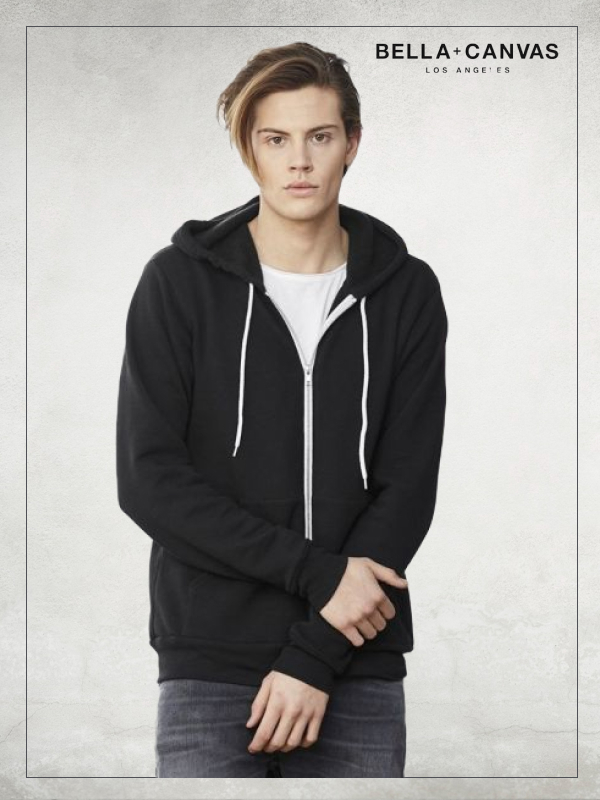 Bella + Canvas 3739 – Unisex Sponge Fleece Full-Zip Hoodie
