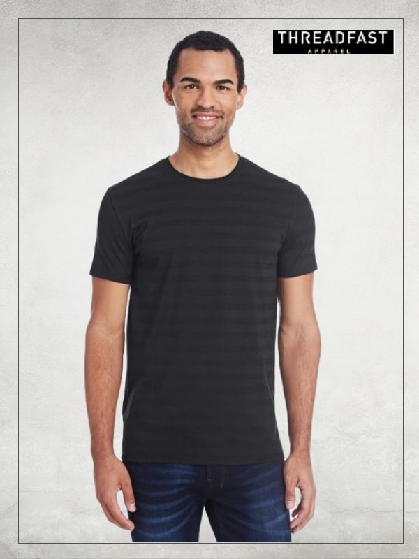 Threadfast 152A – Men’s Invisible Stripe Short-Sleeve T-Shirt